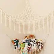 iKeelo Toy Hammock, Macrame Toy Hammock for Stuffed Animals - Teddy Bear Storage - Soft Toy Storage Net for Nursery, Bedroom and Playroom