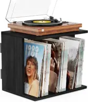 Record Player Stand with Vinyl Record Storage Turntable Stand Wall Mount Up to