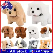 Electronic Robot Dog Walking Barking Tail Wagging Puppy Dog Plush Toy Kids Gift
