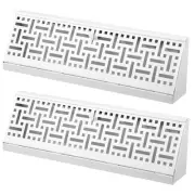 2 Pack Baseboard Register Diffuser, Vent Covers for Home Floor Wall Baseboard...