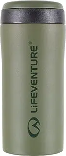 [Lifeventure] Thermal Mug, Leakproof & Vacuum Insulated Reusable Coffee Travel Cup, 300ml, Matt Khaki