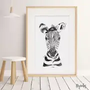 Baby Boy Nursery Wall Art prints. Pirate Zebra Wall art decor Safari Jungle