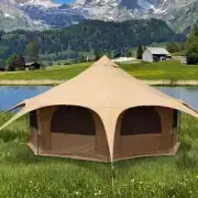 Cotton Canvas Tent Bell 5M Yurt Tent with Stove Jack Glamping Tent Four Season
