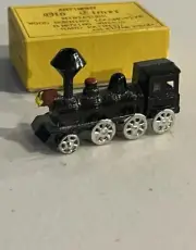 Vintage Old Timer Black Tin Miniature train in Original Box