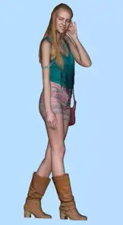 Resin 1:24 1:43 1:64 1:87 Smilling Girl Miniature Painted Figure Scene Props Toy