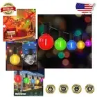 200FT Waterproof Outdoor String Lights with 106 Dimmable LED Bulbs - RGB Festoon