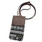 Thirty One Black White Bag Rio Crossbody Shoulder Cel Phone Wallet Geometric