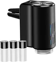 Smart Car Air Freshener 3-Mode, Rechargeable Auto Diffuser with 3x10Ml Oil & Vent Clip, Led Light for Vehicle