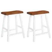 Bar Stools 2 pcs Solid Wood vidaXL