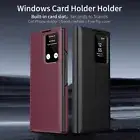 Window View Card Slot Leather Flip Case For Samsung Z Fold6/ Fold5/ Fold4/ Fold3