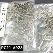 100 Sets Silver 11mm Length Watch Hands for Hattori Epson PC21 Quartz Movement