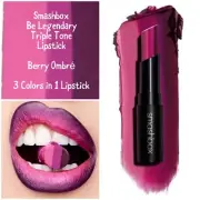Smashbox Be Legendary Triple Tone Lipstick Berry Ombre 3 In 1 Plum Purple Pink