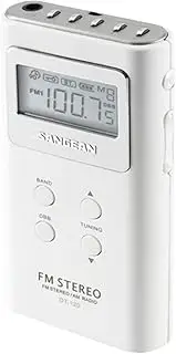 Sangean DT-120 White Pocket AM/FM Digital Radio (White)