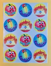 Vintage TREND Scratch & Sniff Stinky Sticker Sheet Teaching School Scented 90s
