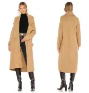 Show Me Your Mumu Melrose Double Breasted Duster Sweater Coat Camel Tan Small