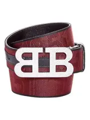 Bally 6239333 Mens Mirror Buckle Reversible Heritage Red Belt EU80/US32 MSRP$450