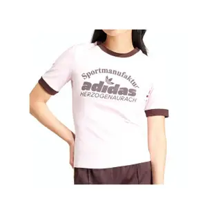 【adidas 愛迪達】Retro Grx Tee 女款 粉色 圓領 上衣 運動 休閒 短袖 IR6087