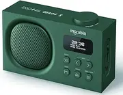 Inscabin P2 Portable DAB/DAB + FM Digital Radio/Portable Wireless Speaker with Bluetooth/Stereo Sound/Beautiful Design (Green)