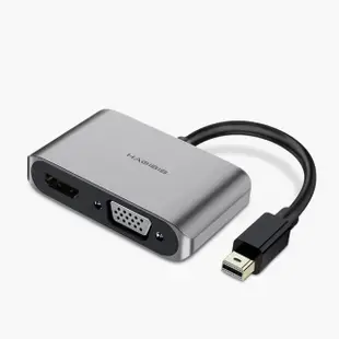 【HAGiBiS】Mini DP轉HDMI/VGA/AUX高畫質影音轉接器