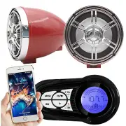 Motorcycle Bluetooth Handfree FM Radio Stereo Amplifier Speaker For Honda