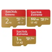 SanDisk Extreme 32GB 64GB 128GB 256GB 512GB 1TB 2TB microSD Card V30 A2 UHS-I 4K