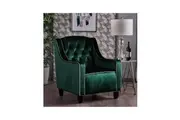 Milan TWO TONE TUFTED Emerald NEW VELVET CLUB CHAIR