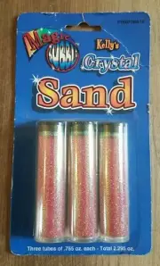 Vintage NOS Kelly's Magic Bubble Crystal Sand Red 3 Tubes Crafts Made in USA