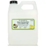 32 Oz Premium Pure Organic Cold Pressed Best Fractionated Coconut Oil Shiny Hair