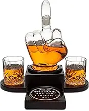 Middle Finger Decanter Funny Gift, Novelty Whiskey Decanter or use as Wine Decanter. Middle Finger Gift