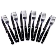 12pce Knife & Fork Cutlery Set Stainless Steel With Steak Knife Home Master