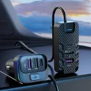 Car Front Rear Seat USB Type-C Charging Socket ABS Fast Charging Adapt 6 Ports (for: Audi)