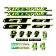 GT - 1994 Pro Freestyle TOUR TEAM - on clear decal set - Old school bmx