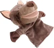 Plush Wolf Hand Puppet for Movable Mouth Role Play Accessory Soft Plush Animal Puppet for Storytelling and Interactive Play Encourages Hands Learning and Communication