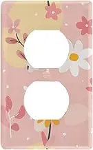 Pink Crushed Flower Decorative switch light switch cover unique wall plates tapa para interruptor de luz 4.53" x 2.76" Toggle Switch