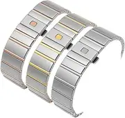 [YCBFGAZATK] Stainless Steel Band Fit For Omega Constellation Strap Double E Series Watch Strap Men's Women's Watch Chain 17mm 23mm 25mm