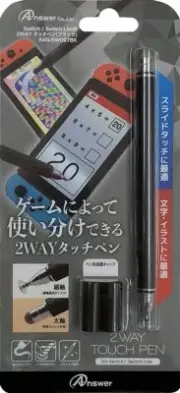 2WAY touch pen for Switch / switch Lite Black