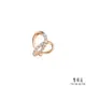 點睛品 PROMESSA 同心系列 18K玫瑰金鑽石耳環(單隻左耳)