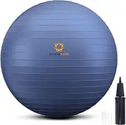 primasole Exercise Ball for Balance Stability Fitness Workout Yoga Pilates at Home Office & Gym ，Birthing Ball for Pregnancy，Office Ball Chair