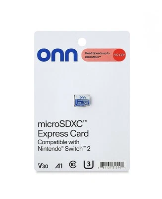 Onn 512GB Micro SD EXPRESS Card Nintendo Switch 2 (Sealed)
