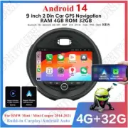9'' Android 4+32GB Car Stereo Radio For BMW Mini Mini Cooper F55 F56 14-21 W/CP
