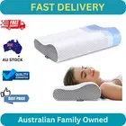 Neck Contour Memory Foam Pillow for Pain Relief - Ergonomic Cervical Support (Wh