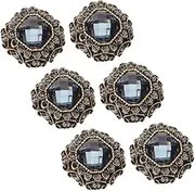 Baluue 6pcs Decorative Buttons with Rhinestone Inlays for Costumes Sweaters and Clothing Vintage Design for Stylish Fashion and Button Replacement