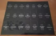 Kitchen 133 Rectangular Spice Jar Labels Sticker Set - White Text on Black