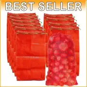 Versatile Drawstring Mesh Bags - 100 Pack for Onions, Vegetables & More