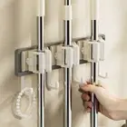 Plastic Mop Holder Multi-Purpose Mop Broom Organizer Rack Laundry Room