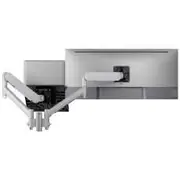 Atdec AWMS-2-ND13 Notebook-Monitor Combo Mount + 135mm Post / 9kg (20lb) Flat Screens, 6kg (13.5lb) Curved Screens + C Clamp Desk Fixing, Silver