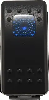 domoi 12v 20 Amp Waterproof Blue LED On/Off Boat Marine SPST 3P Rocker Switch with Light