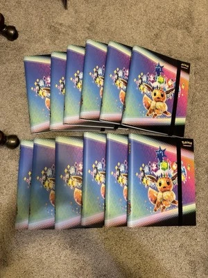 Lot of 12: 2025 Pokemon Prismatic Evolutions 9-Pocket Binder Eevee NEW Binders