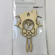 KaiserCraft - Wooden Flourishes - Cockoo Clock FL353 - NEW