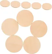 VILLFUL 50 Pack Wood Slice Cutouts Unfinished Wooden Blanks DIY Craft Project Materials Home Decor Rustic Style Paint or Decoupage